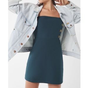 UO Riley Button Down Linen Mini Dress